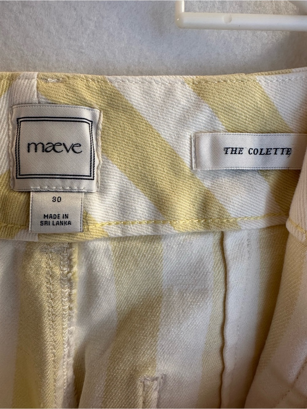 Wide-Leg Striped Pants in Yellow & White - Picture 5 of 8